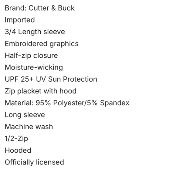 Cutter & Buck UD Dayton Flyers Women's White Half-Zip Hoodie Pullover NWT Medium - Picture 8 of 8